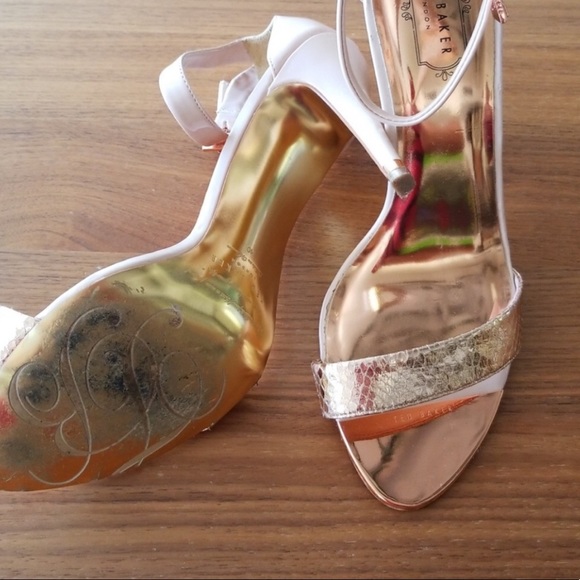 Ted Baker Pale Pink and Rose Gold Sandals - Picture 3 of 4